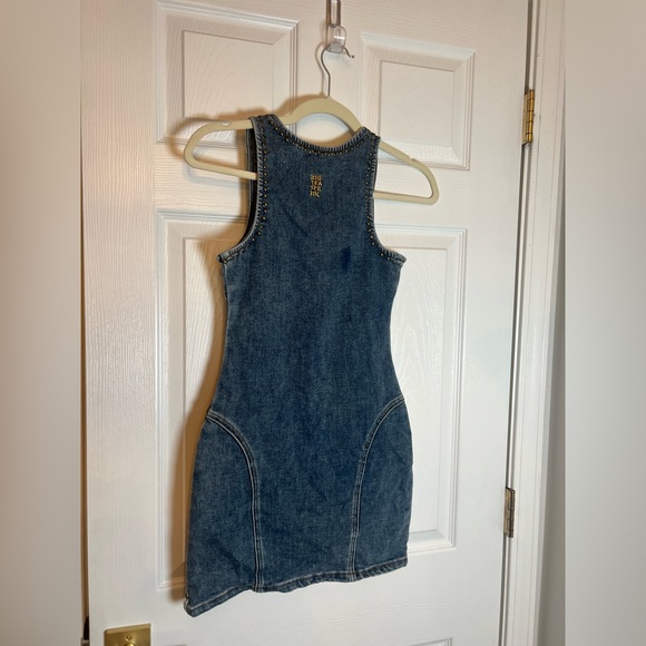One Teaspoon Denim Mini Dress in Worn Blue - Picture 7 of 8